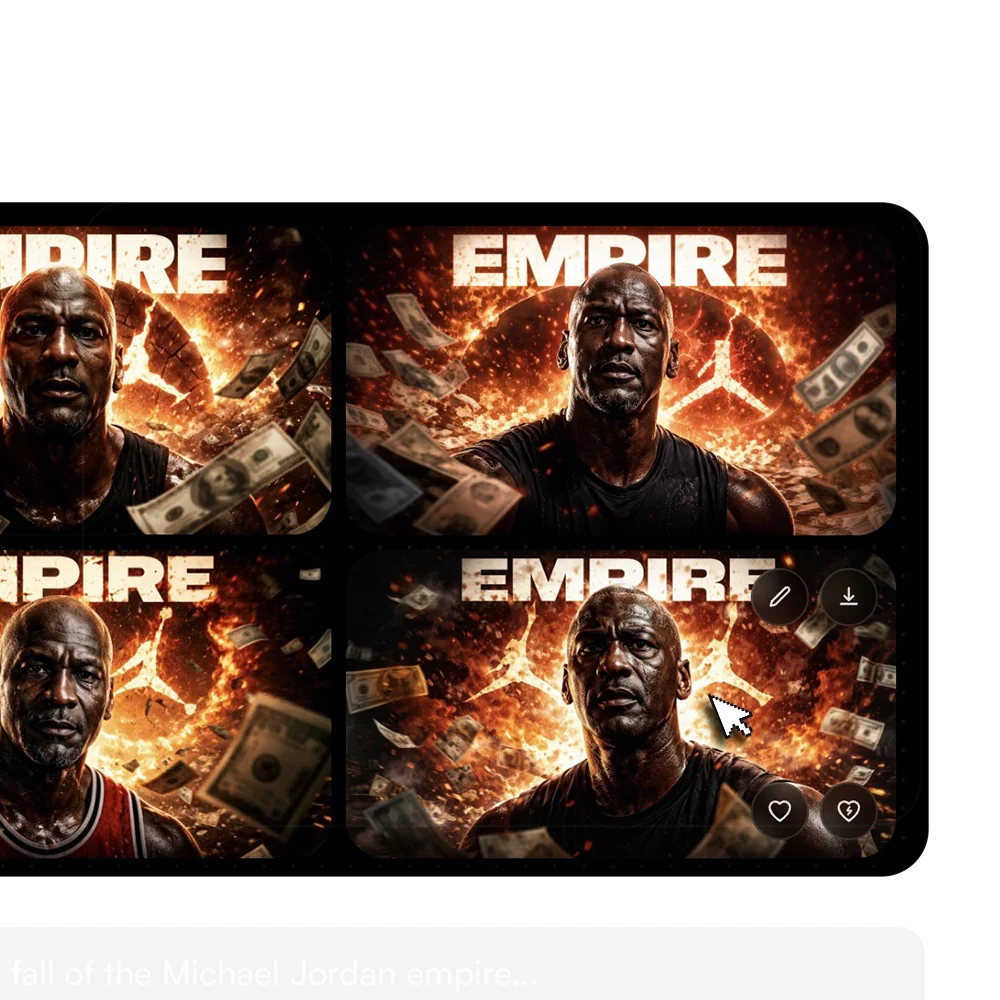 A well-structured AI prompt for a YouTube thumbnail showing an example of detailed subject, style, and emotion.