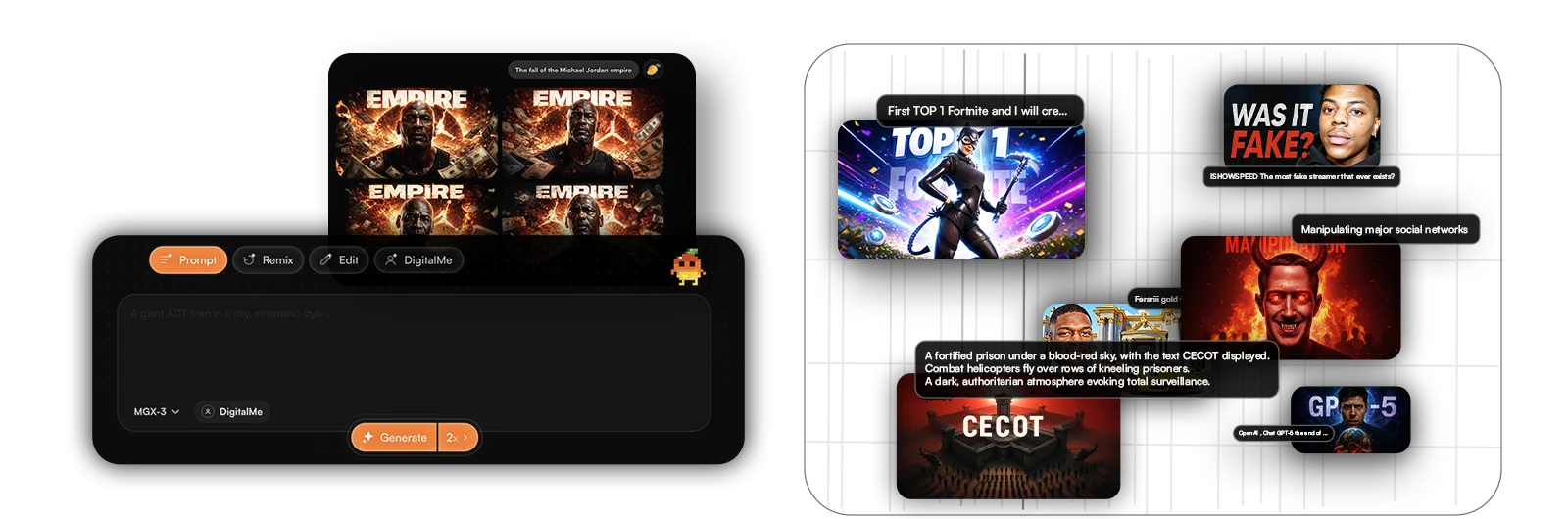 MGX3 — thumbnail generation with celebrity and brand logos